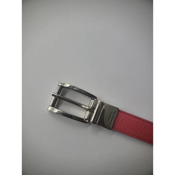 Vintage Belt Reversible Red Blue Women Silver Tone Hardware Accessory Italy - Picture 9 of 12